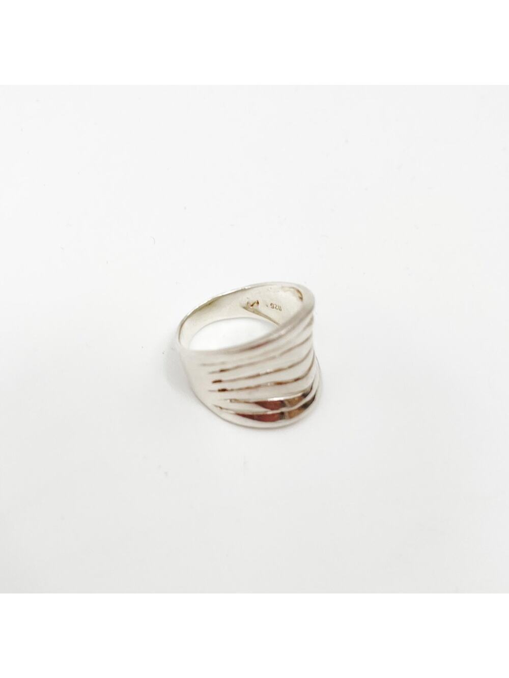 HANDMADE RING Sterling Silver 925 Wavy Cutout Unknown Size Jewelry Boho Casual
